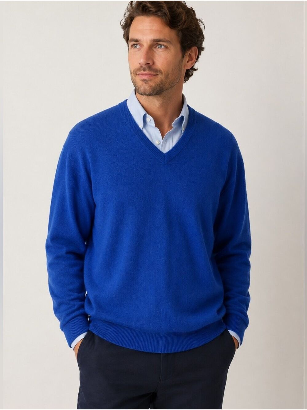 NWT Club Room 100% Cashmere V-Neck Sweater, Size XXL
